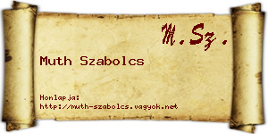 Muth Szabolcs névjegykártya